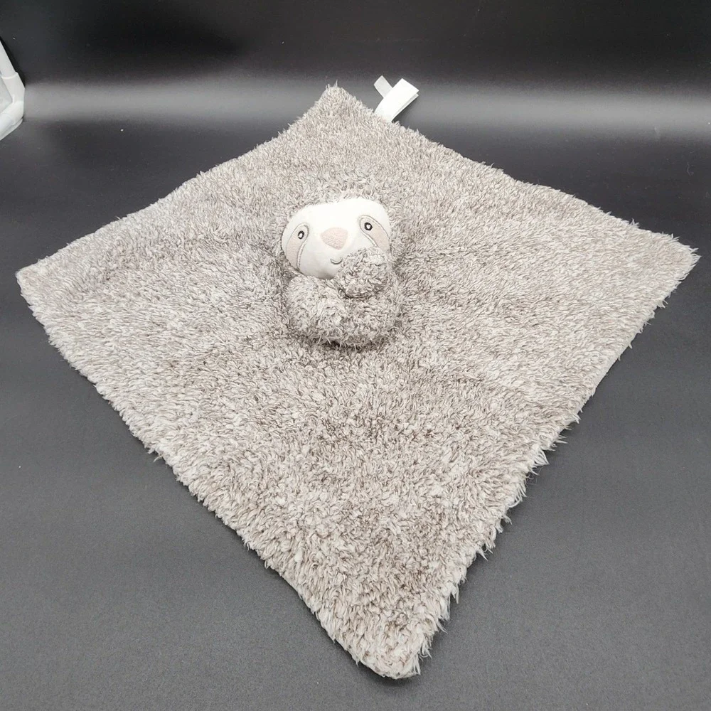 Carter's Gray Sloth Lovey Security Blanket Plush Sherpa Fleece Baby Snuggler